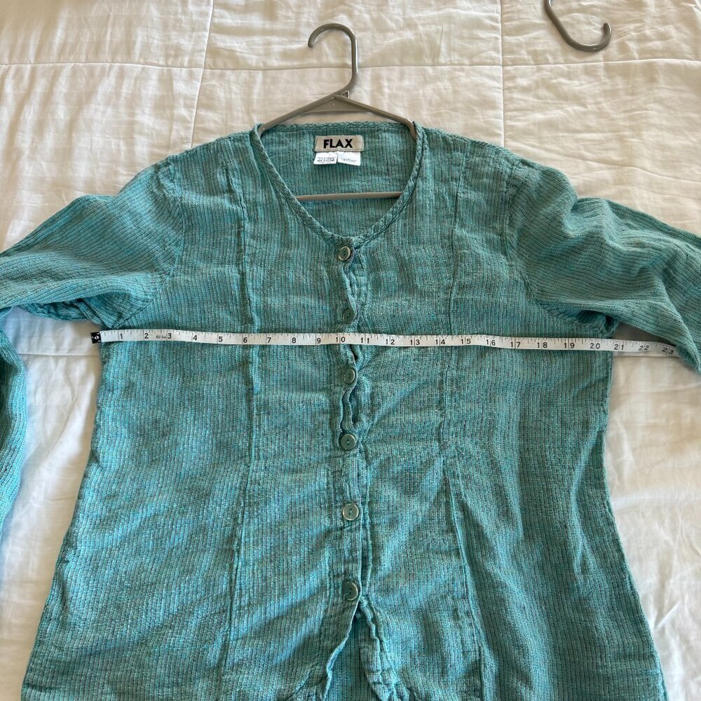 Flax Turquoise Button Top - Picture 6 of 9